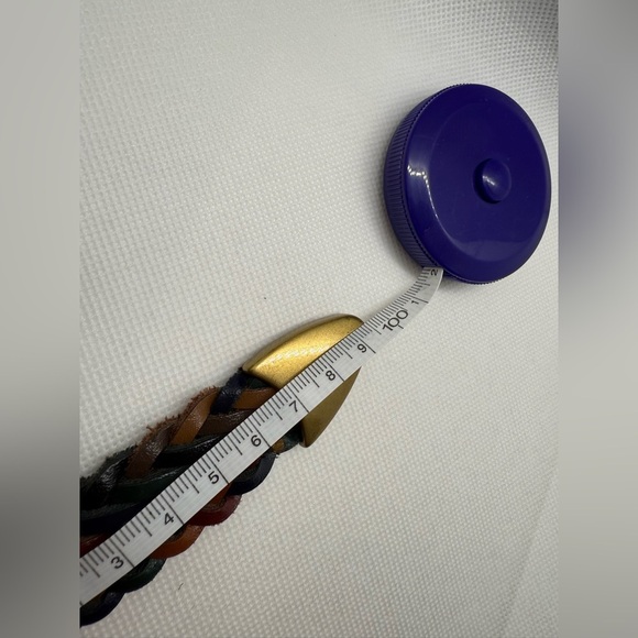 Capezio Braided Leather Belt - Brown, Black, Gold - Picture 7 of 7